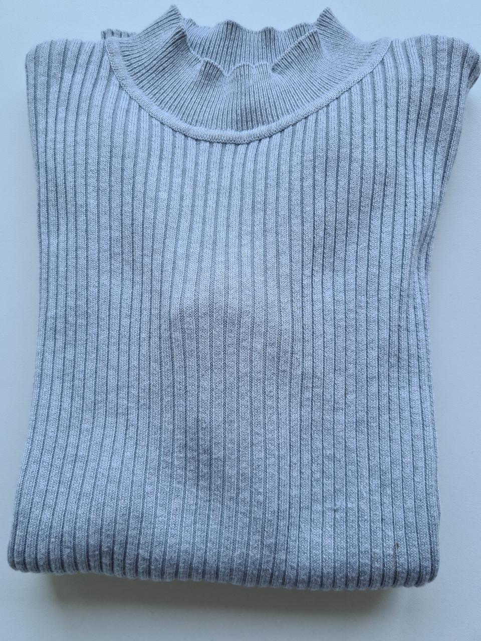 Grijze geribbelde coltrui van Primark, maat 158