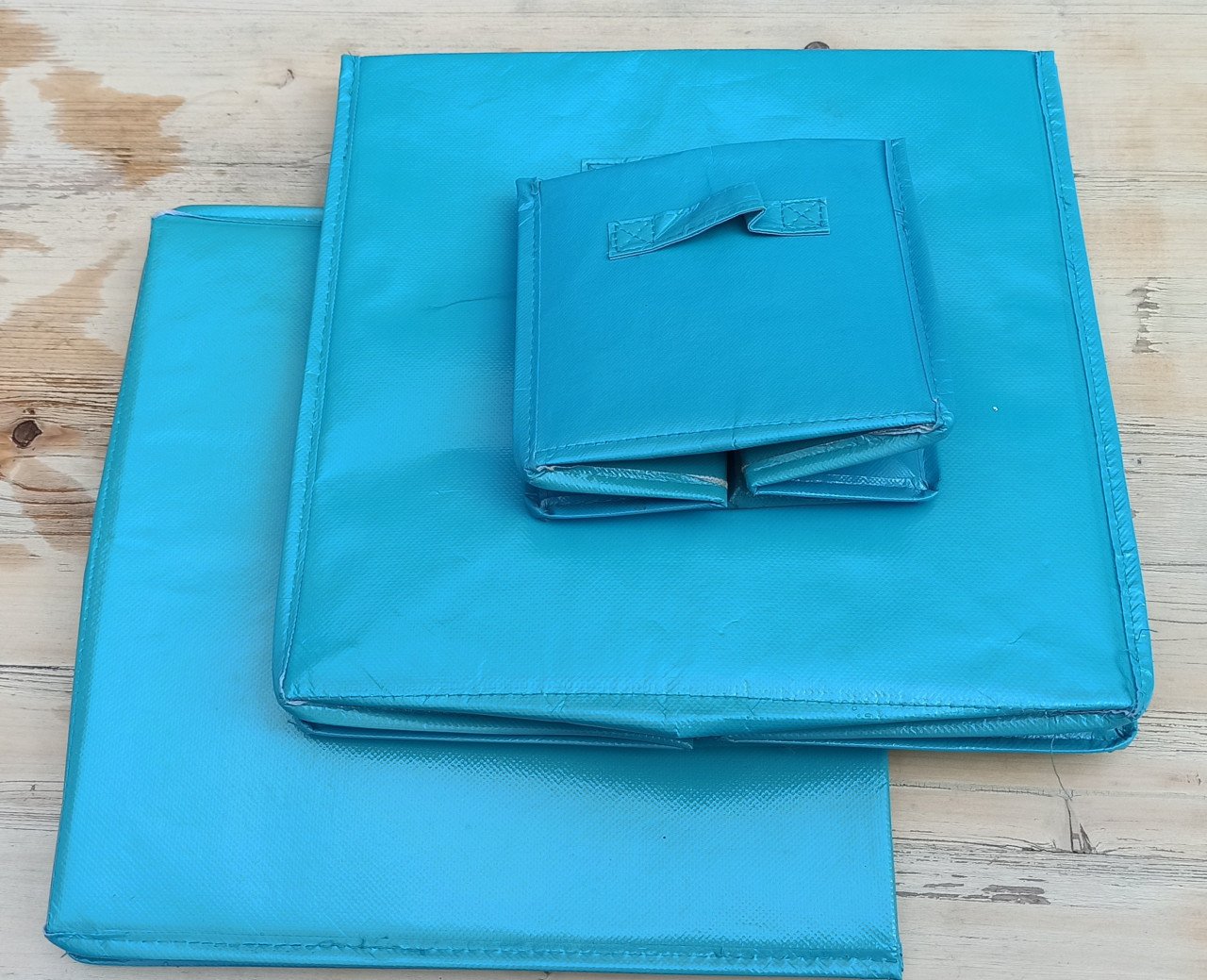 3 opvouwbare  opbergdoos mand met handgreep