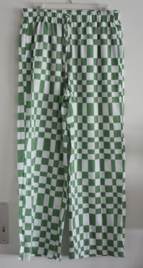 Wit groene blokken broek  maat xl