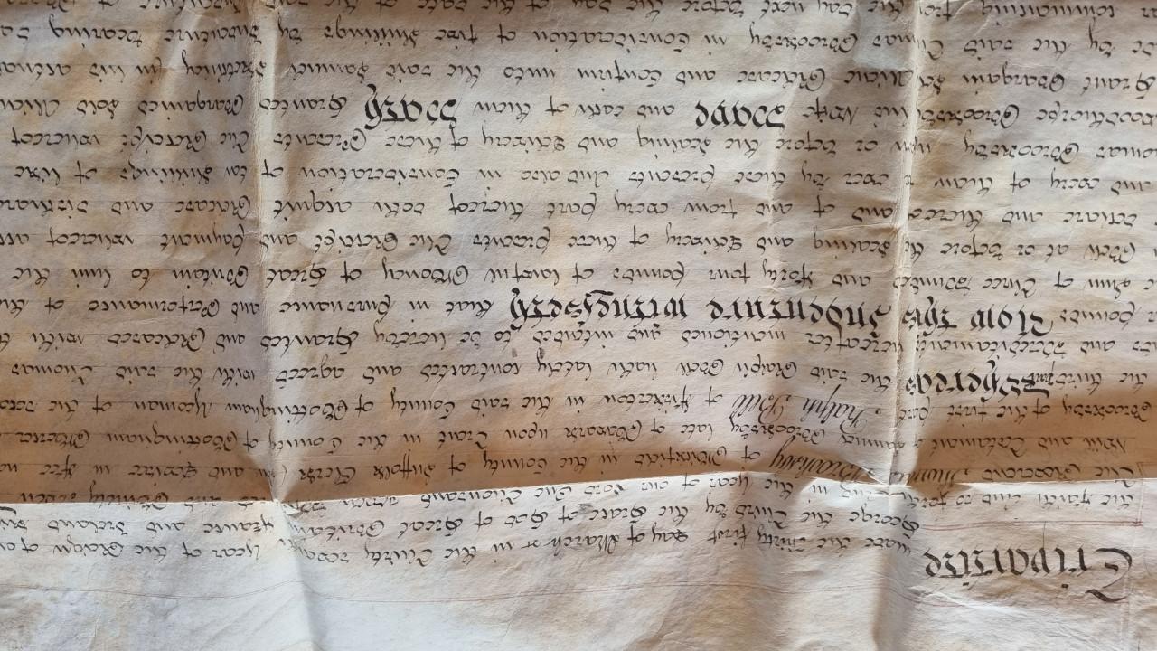 Handgeschreven Engels perkamenten manuscript uit 1798