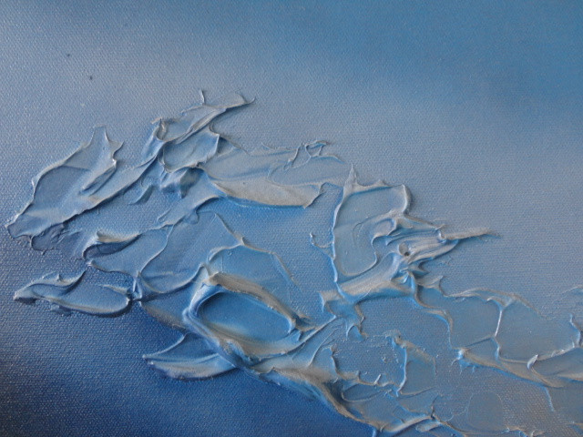 " Blue " prachtig Acryl 2 luik, creatie van Jacky Phoenix