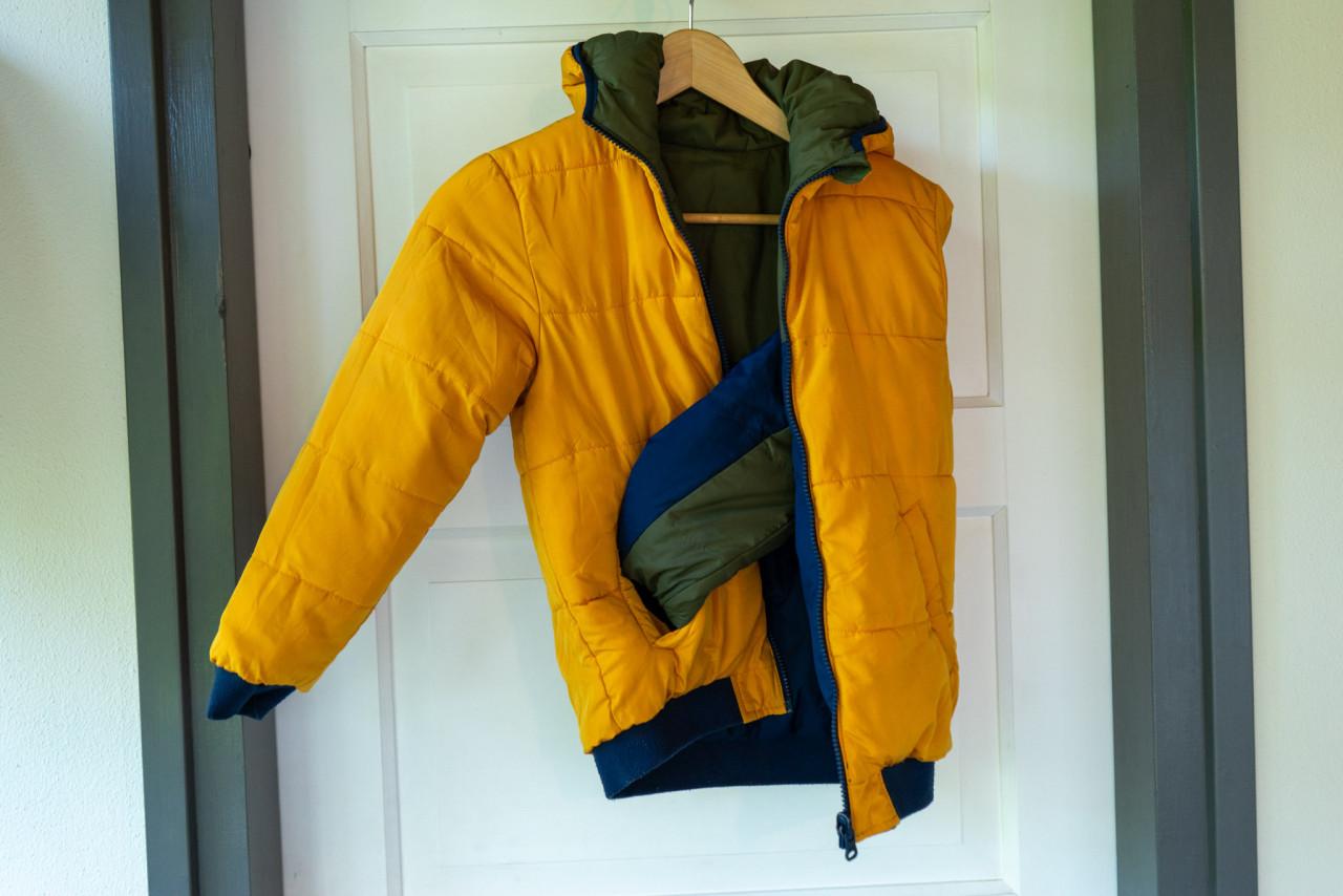 Stoere jongens winterjas van WE maat 134/140