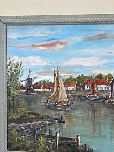 Oude visserij op de zeil