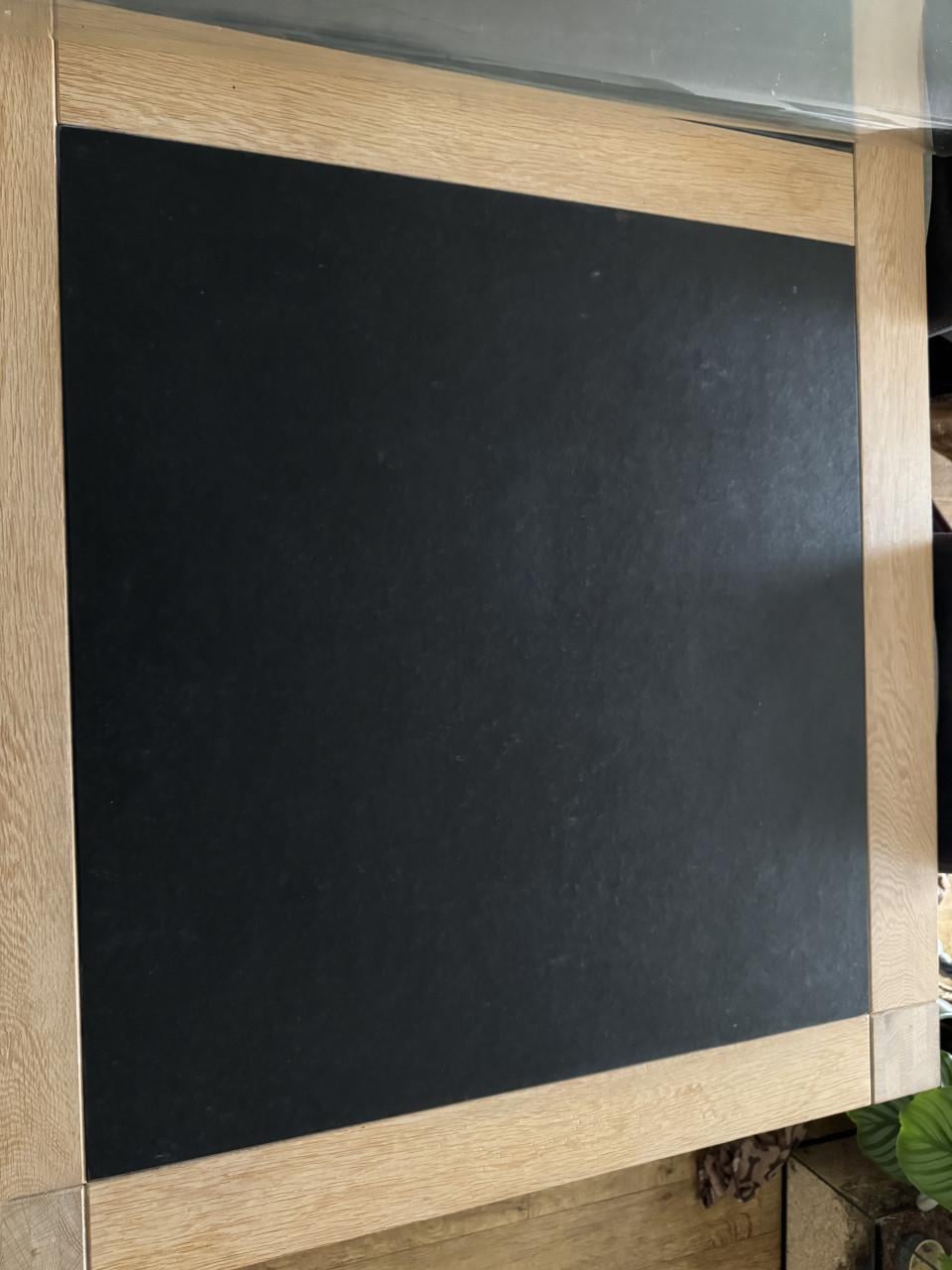 6 persoons eikenhouten eettafel met leisteen