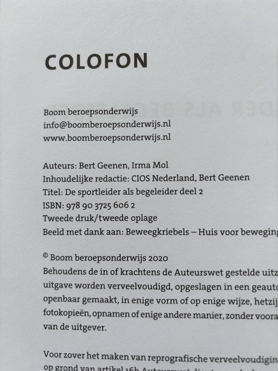 Boeken Cios coördinator buurt onderwijs en sport