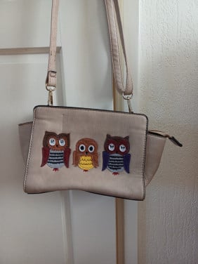 Leuk meisjes tasje met uiltjes z.g.a.n.