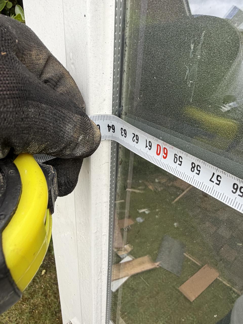 Hard houten deur met dubbelglas