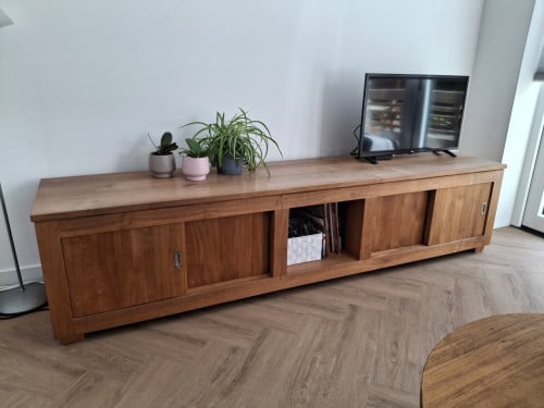 Massief Teak houten dressoir / TV meubel