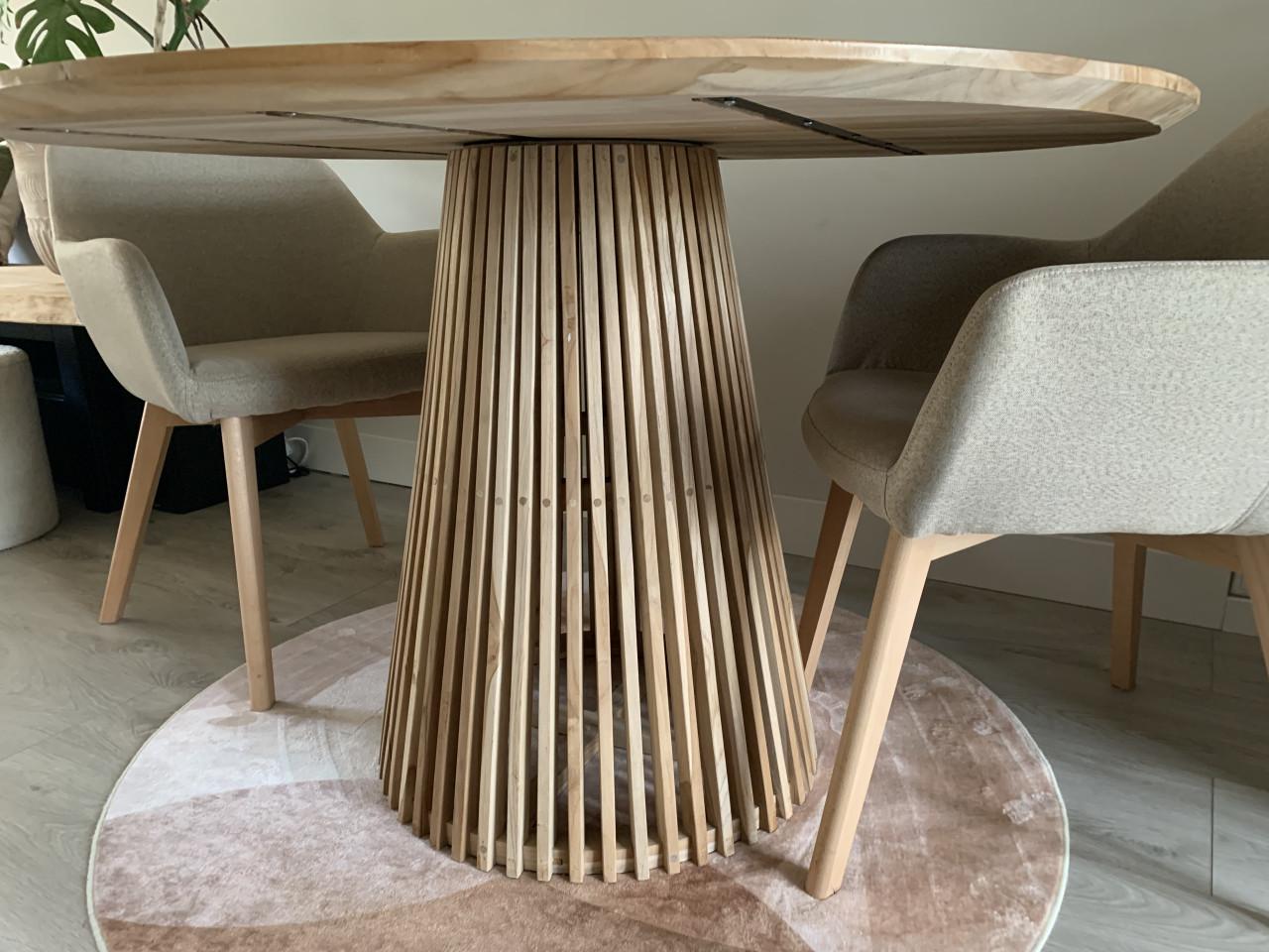 Eettafel 120 cm doorsnee hoog 78 cm