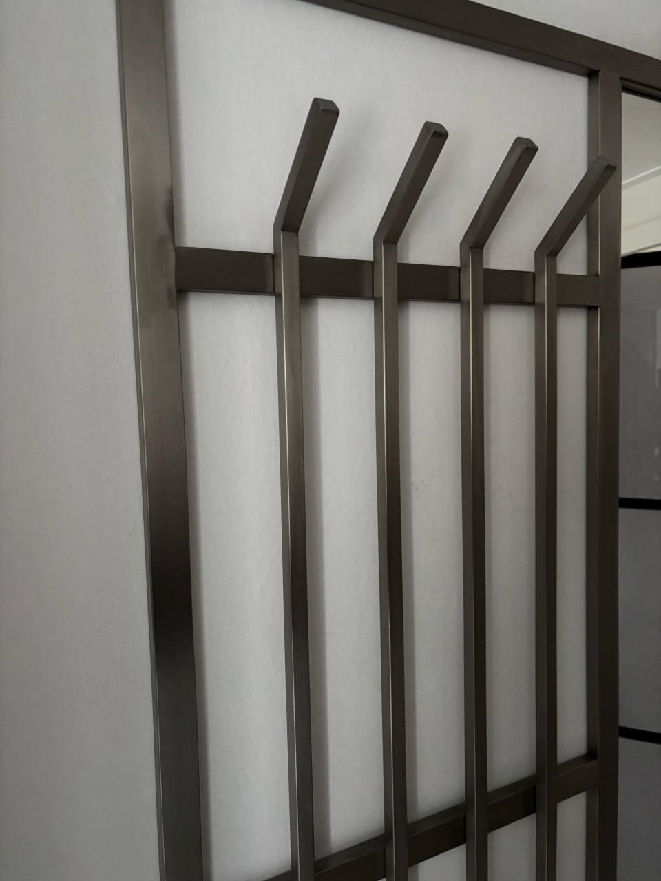 Kapstok met spiegel RVS