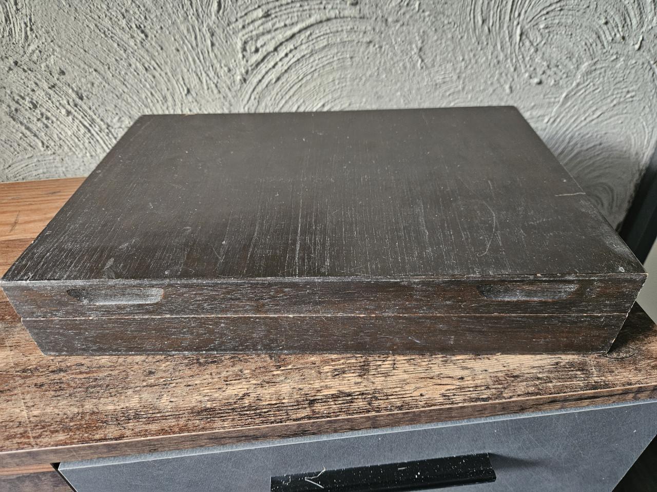 Antiek bestekset thailand brons & hout in Koffer - 60+ Delen