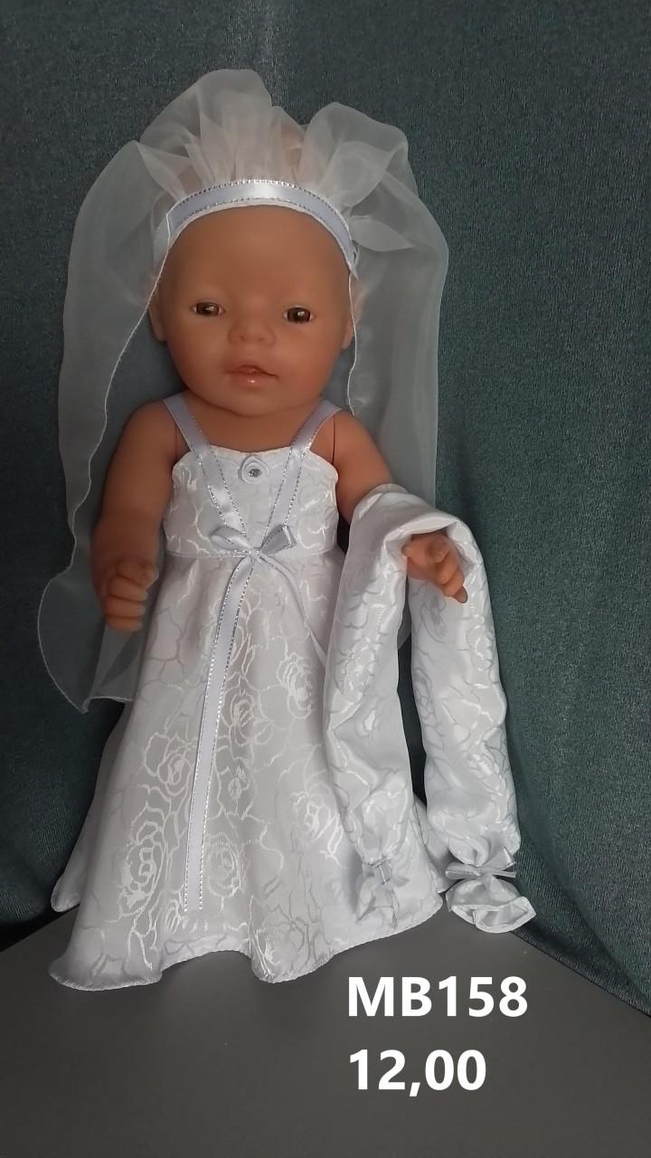 Poppenkleertjes baby born. Bruidsjurk. Opbrengst KiKa.