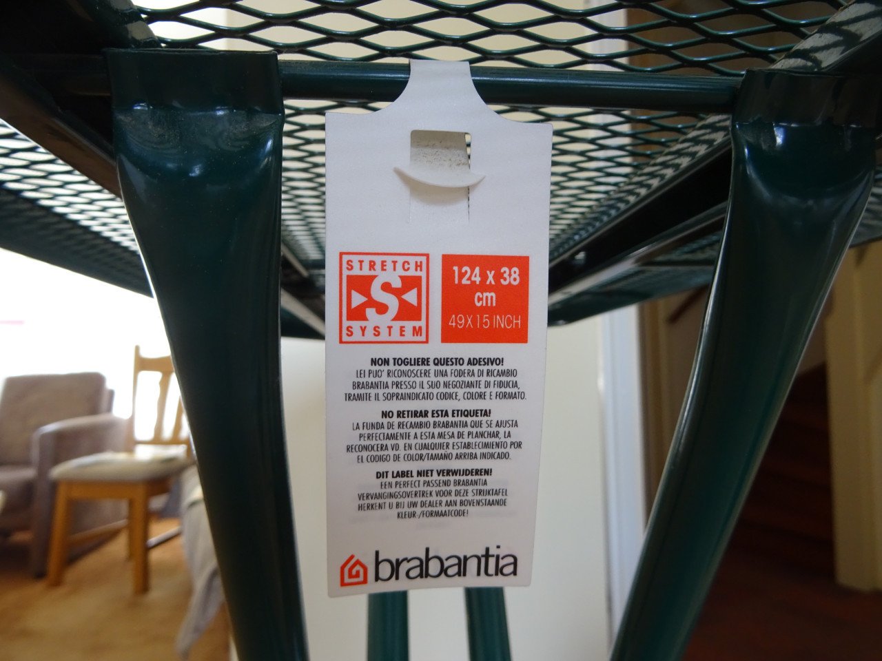 Strijkplank. Lang 124. Breed 38. Merk Brabantia