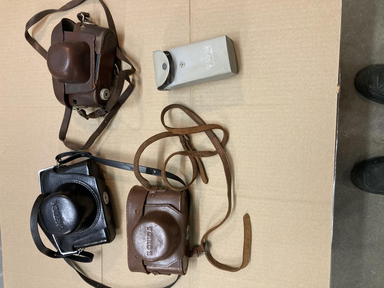 3 oudere analoog camera’s