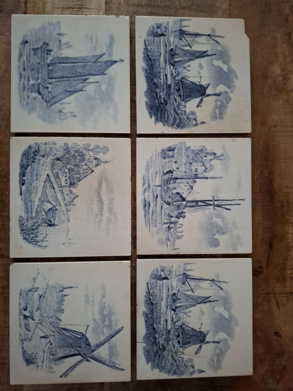 Te koop ,  6 tegels vintage