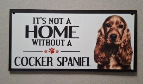 Cocker Spaniel Houten Decoratiebord