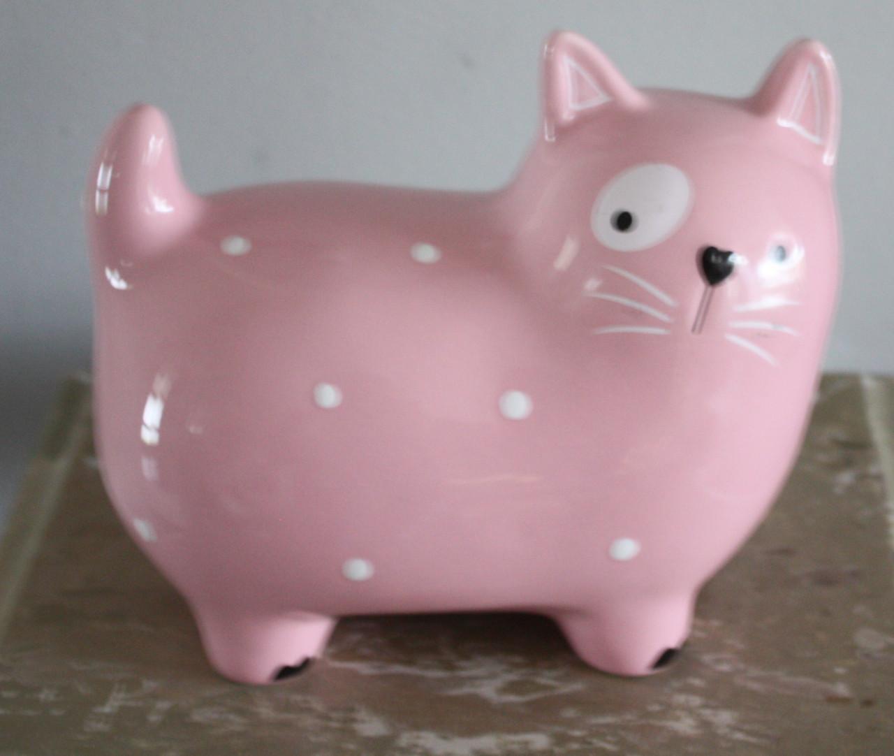 Roze stenen poezen spaarpot