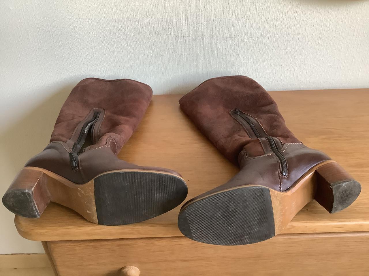 Gabor Laarzen Jak leer - bont gevoerd - kleur Mokka - boven wijdte 32/38 cm