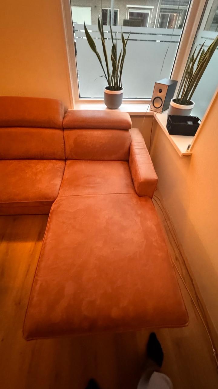 Xooon 3-zitsbank cognac bruin met longchair