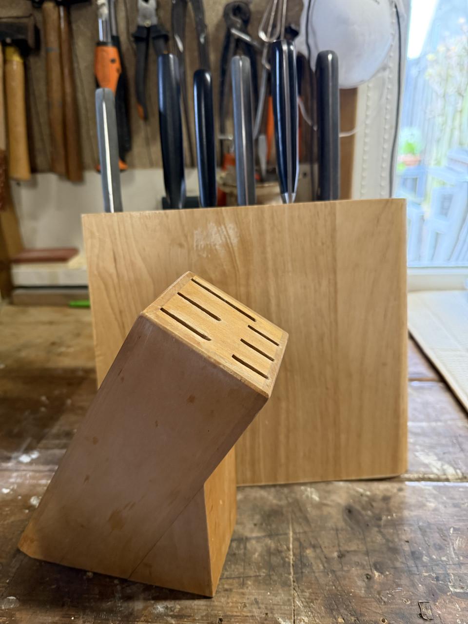 Keukenmessen met blok