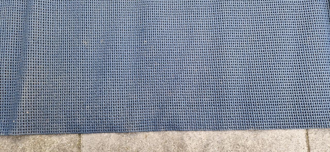 Tenttapijten blauw en grijs