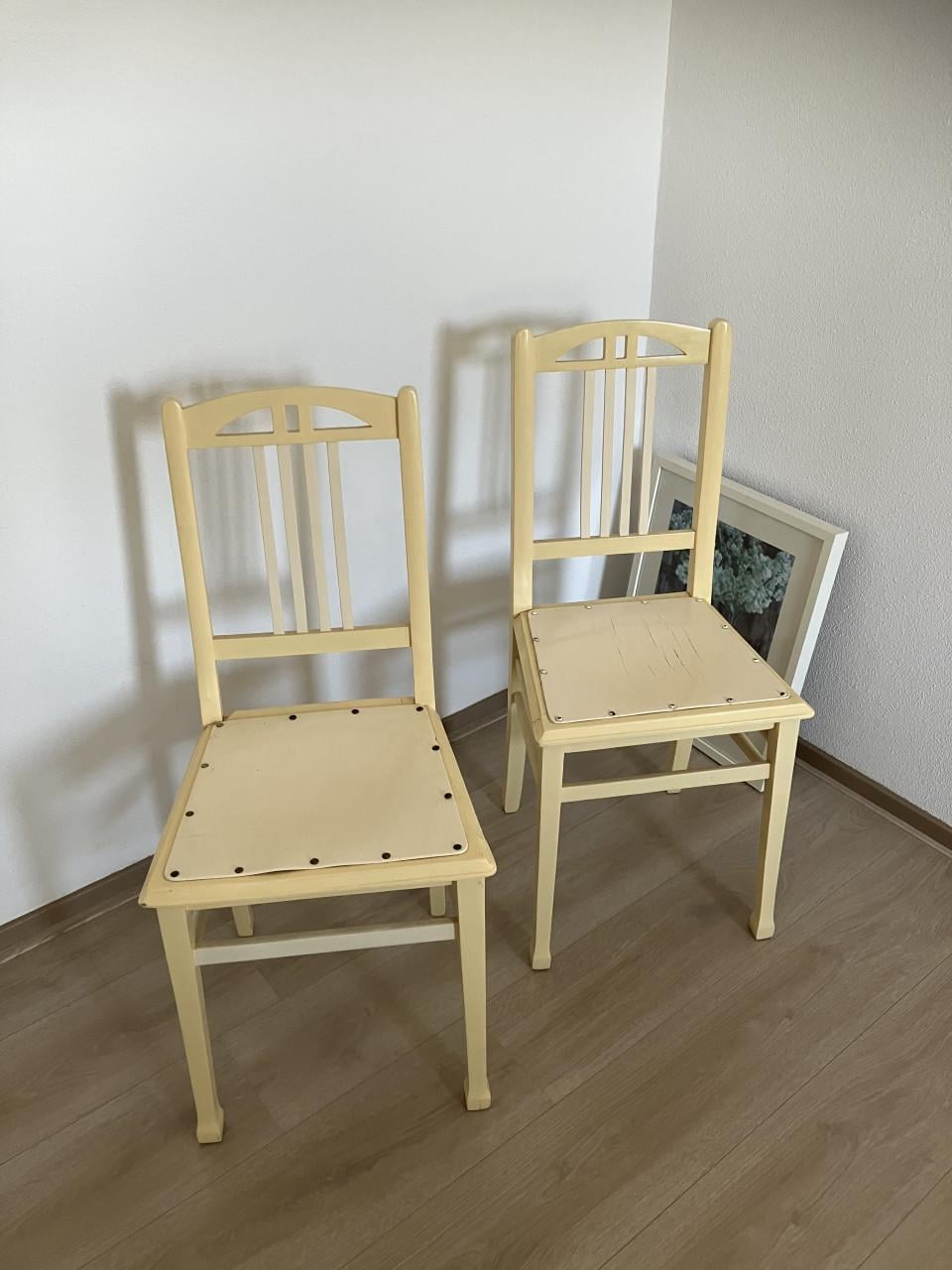 Stoel – vintage landelijk stoel 2 stuks