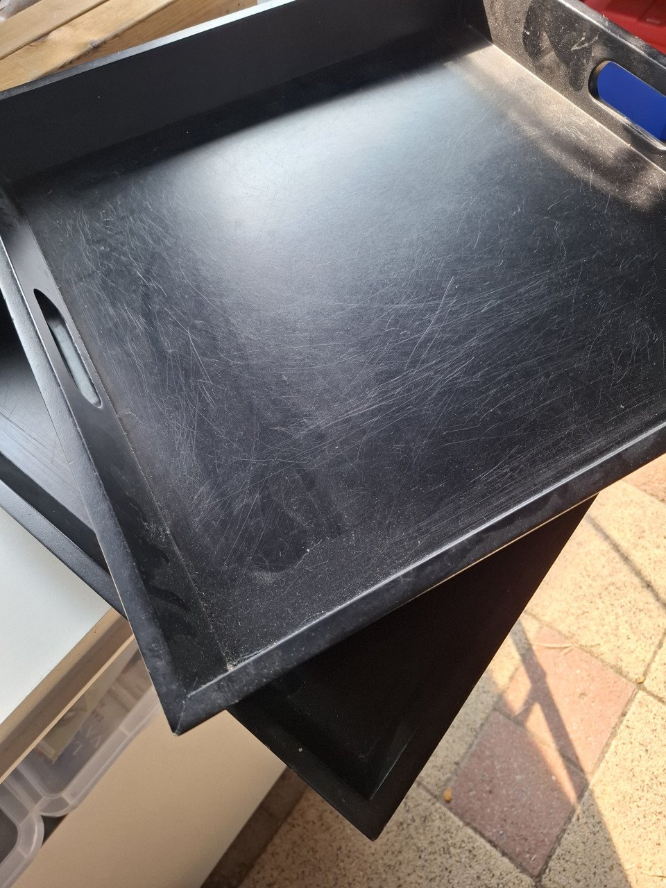 Dienblad groot 2x zwart