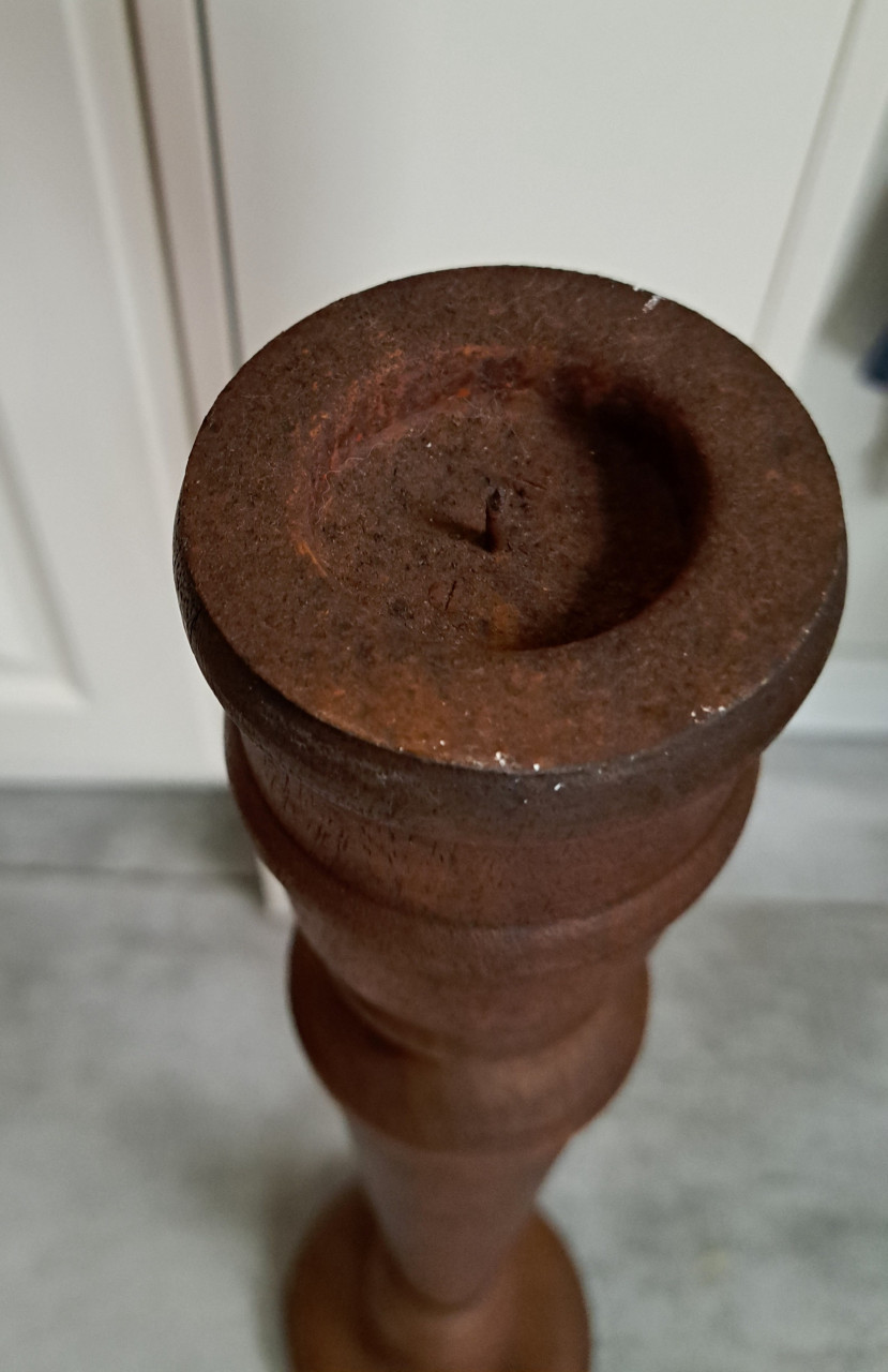 Houten kandelaar