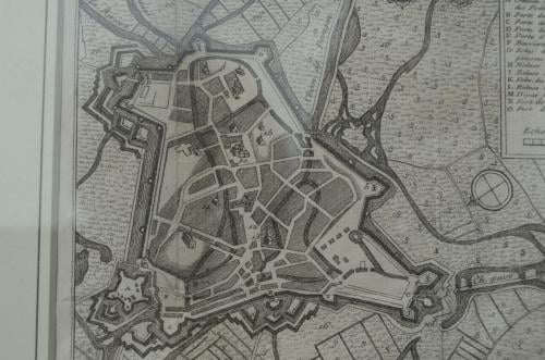 Fraaie Franse kopergravure Den Bosch 1743