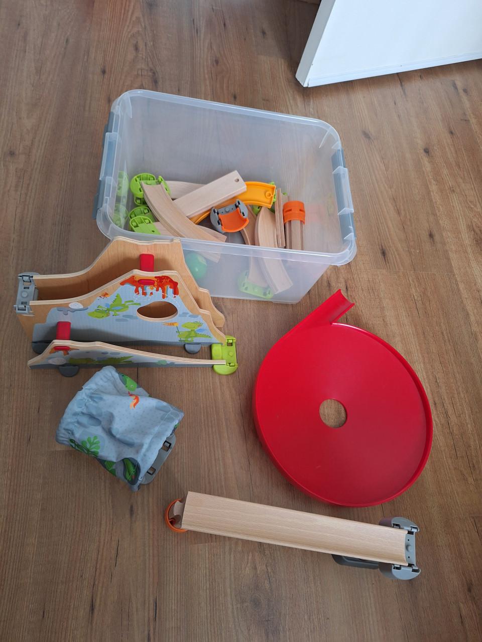 Knikkerbaan van hout, merk HABA