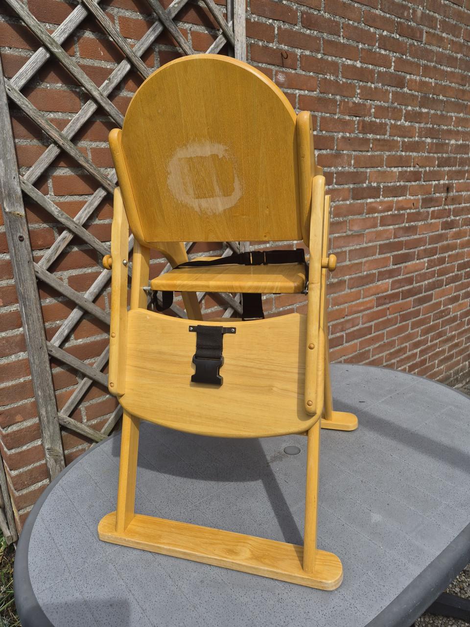Kinderstoel massief hout, opklapbaar