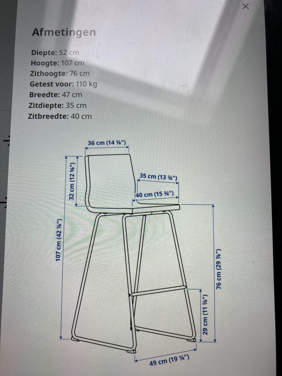Set barkrukken verchroomd zwart skai