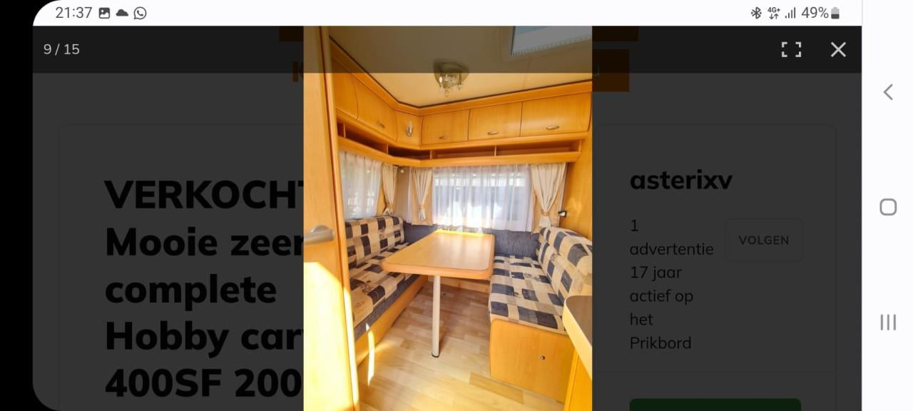 Prachtige caravan: Hobby 400SF de luxe