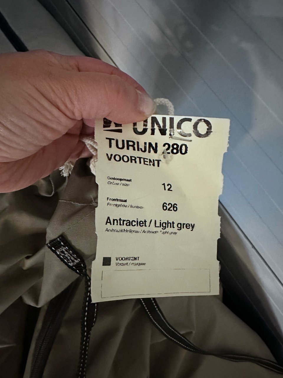 Voortent unico Turijn 280 maat 12 omloop 925-950