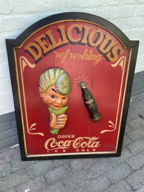Houten Coca Cola pubbord