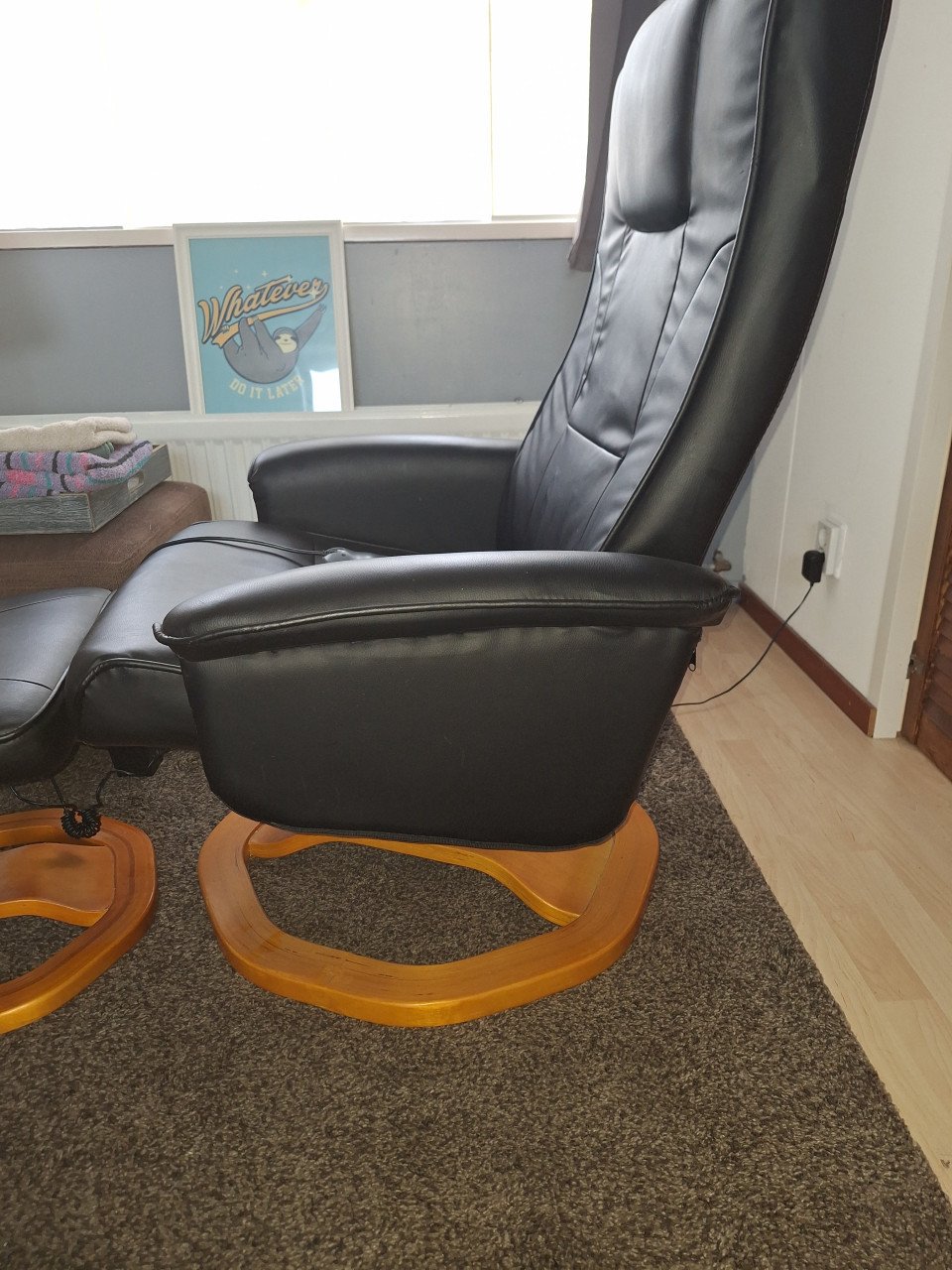 Massagestoel met voetenbank