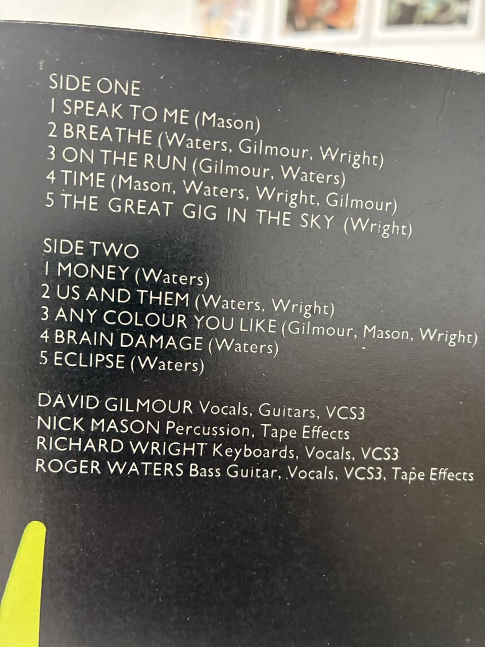 Dark Side of the moon lp  UK persing 1973