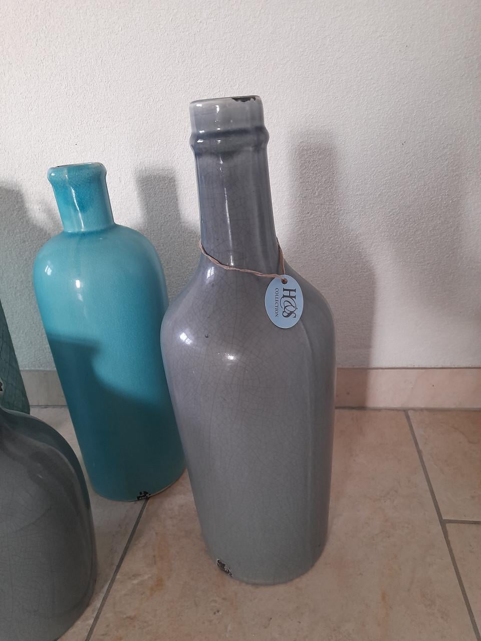 Mooie set  H&S  flessen / kruiken / potten / vazen ( z.g.a.n.)