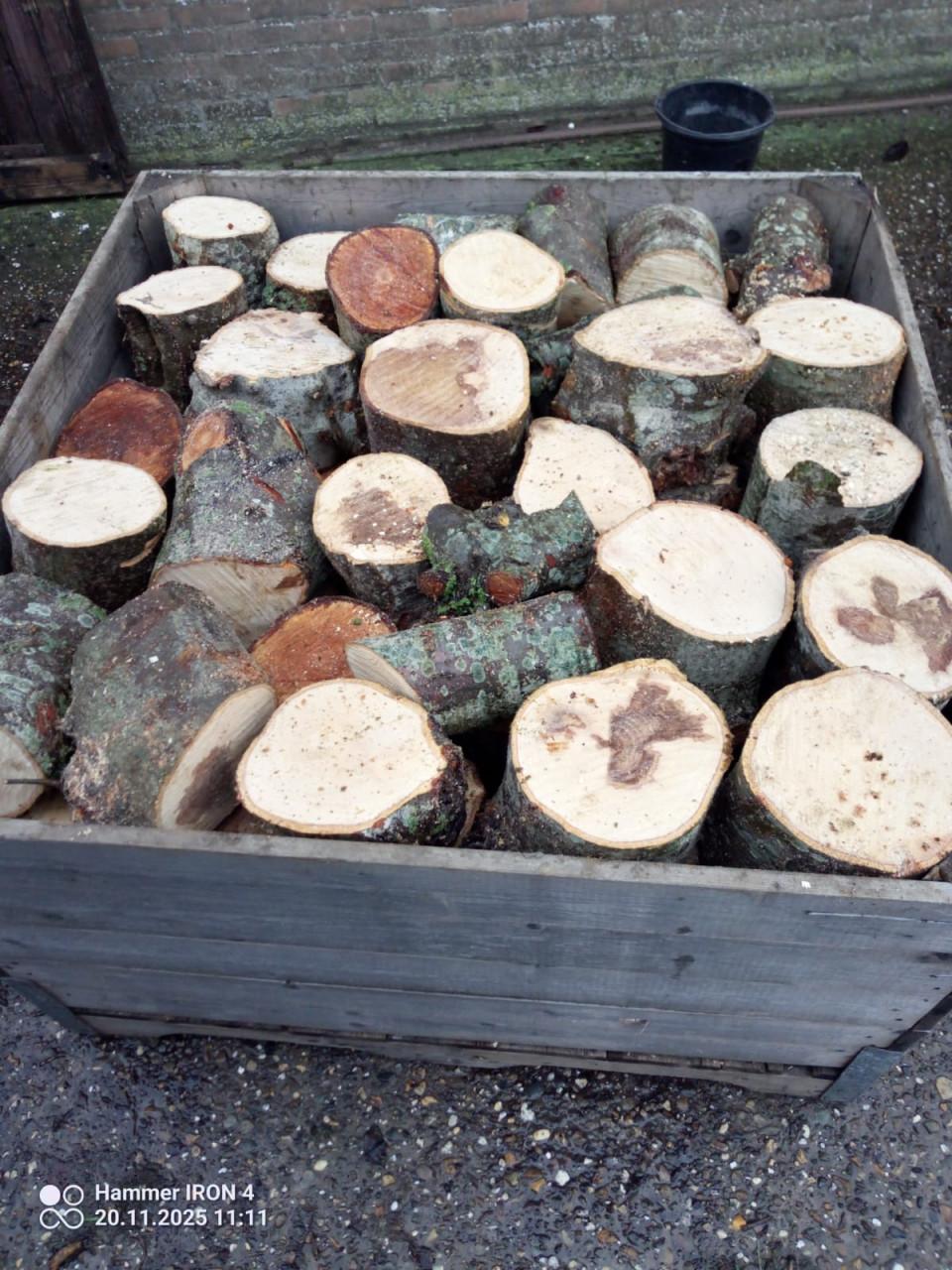 Openhaardhout, elzenhout blokken per kist