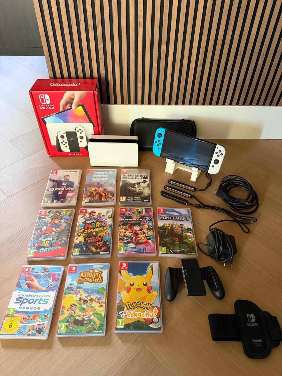 Nintendo Switch Oled 10 spellen accessoires