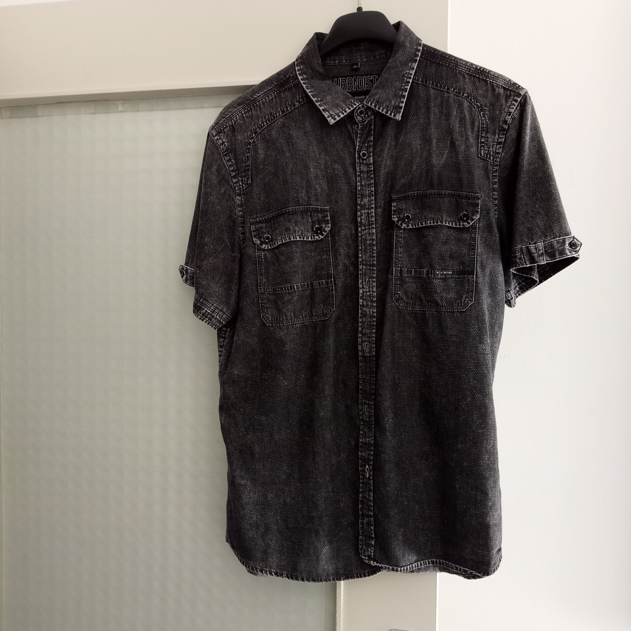 Nieuwe kleding, zomer blouse,s voor mannen, zwarte spijkerstof, etc.maat 40