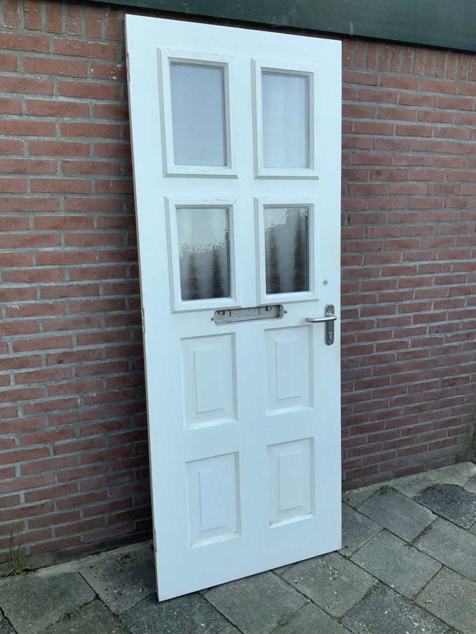 Merbau voordeur wit