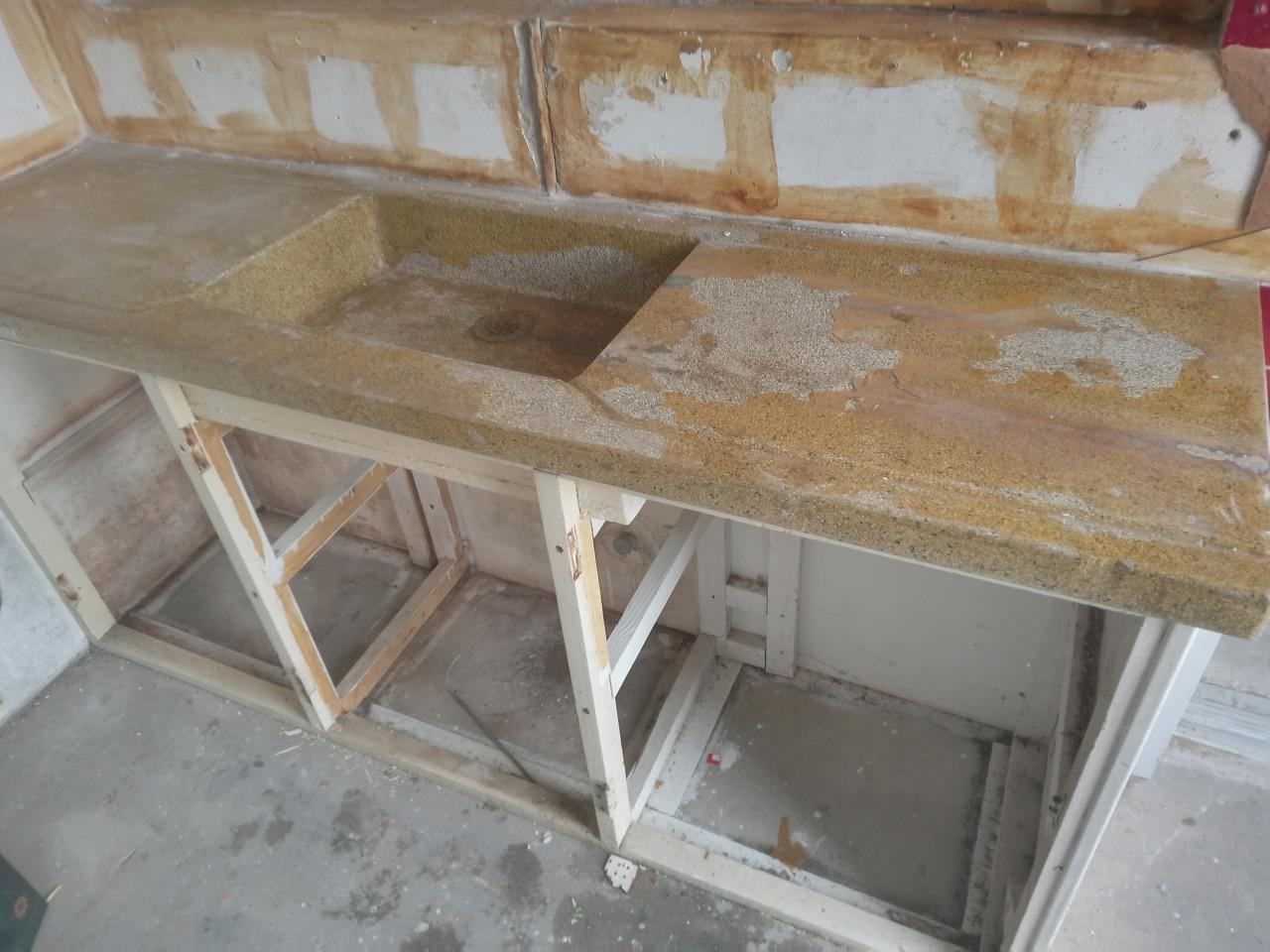 Gratis oud granieten aanrecht