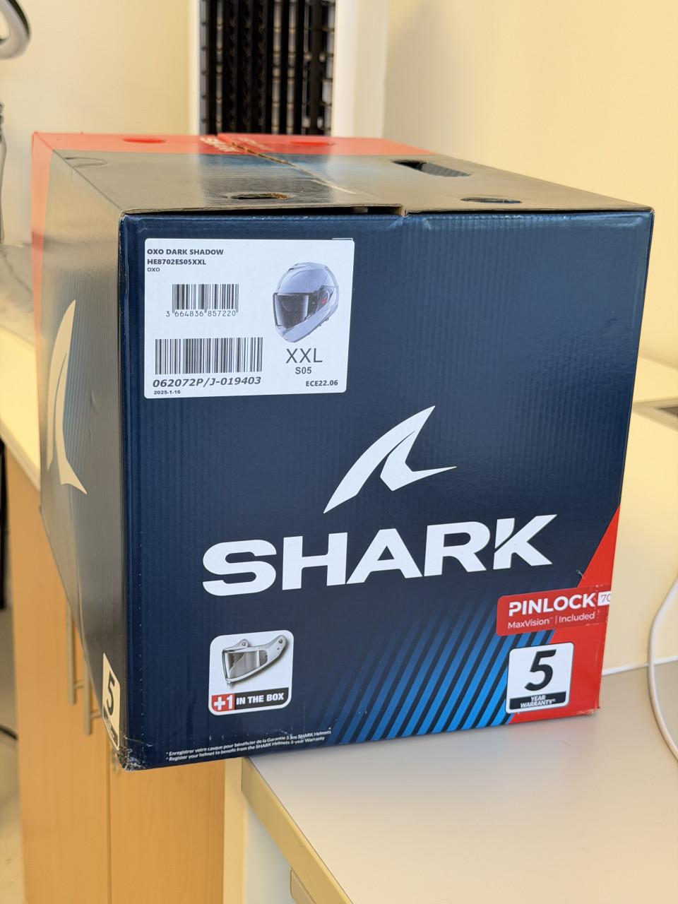 Shark OXO Dark Shadow S05 Systeemhelm XXL (63-65 cm) Nieuw