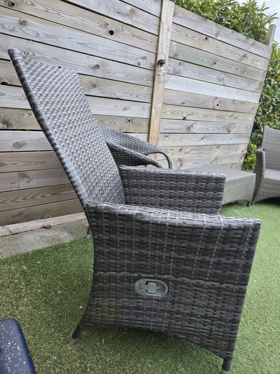 2 stuks wicker verstelbare tuinstoelen