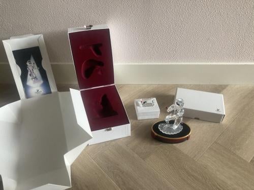 Swarovski harlekijn met display en plaquette