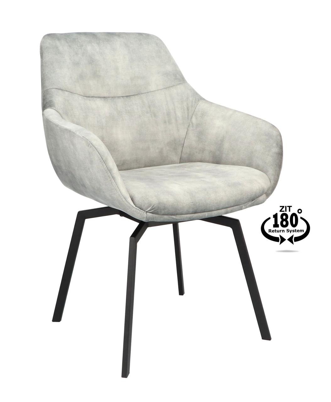 4 DRAAIBARE EETKAMERSTOELEN