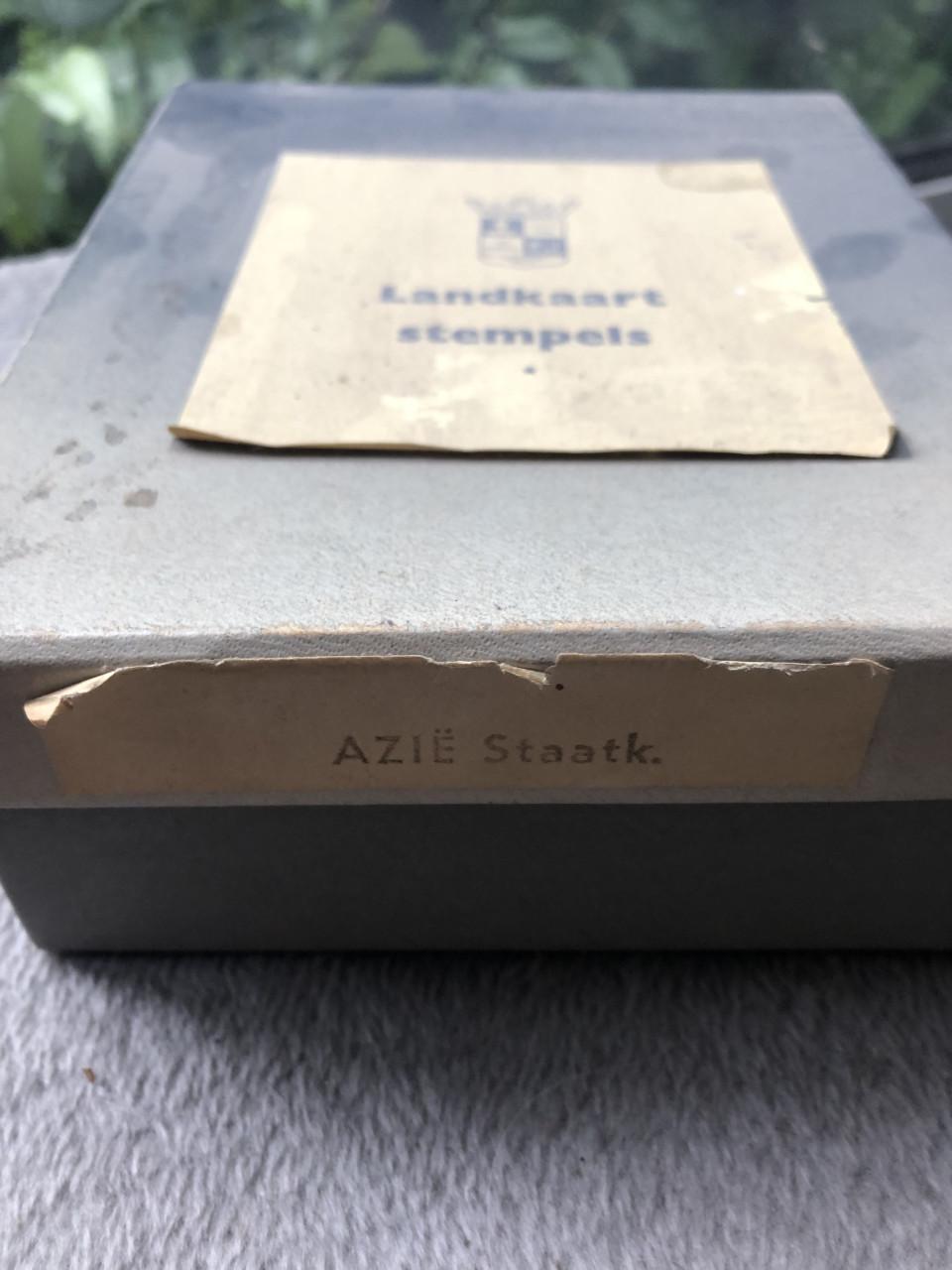 Oude schoolstempels van landkaarten