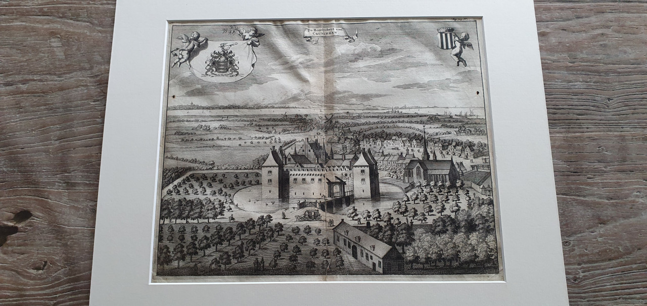 Kopergravure "Heerlijkheid van Kruiningen". Zeeland