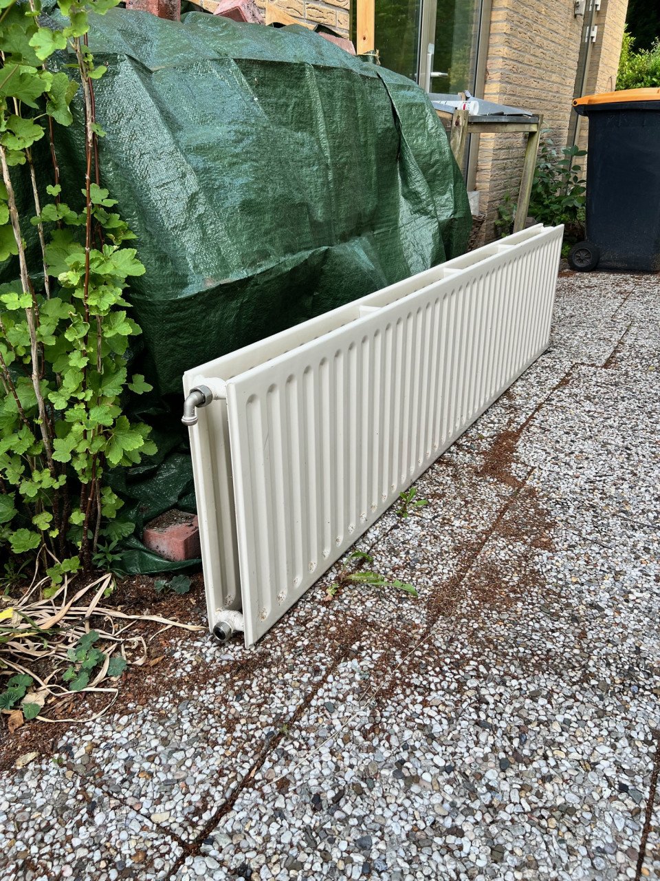 Dubbele fraaie witte radiator